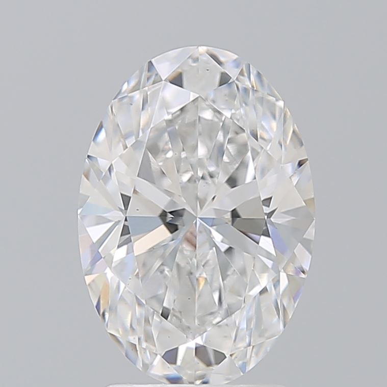 2.1 Carat Oval Lab Diamond with  Cut Diamond in 14KT  view 1
