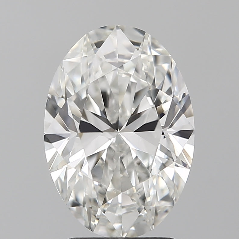 2.5 Carat Oval Lab Diamond with  Cut Diamond in 14KT  view 1
