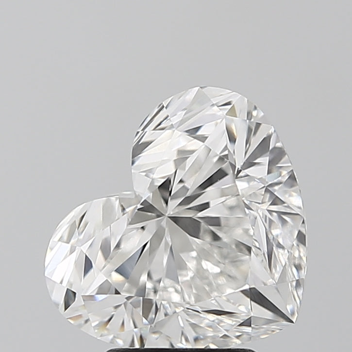 3.71 Carat Heart Lab Diamond with  Cut Diamond in 14KT  view 1
