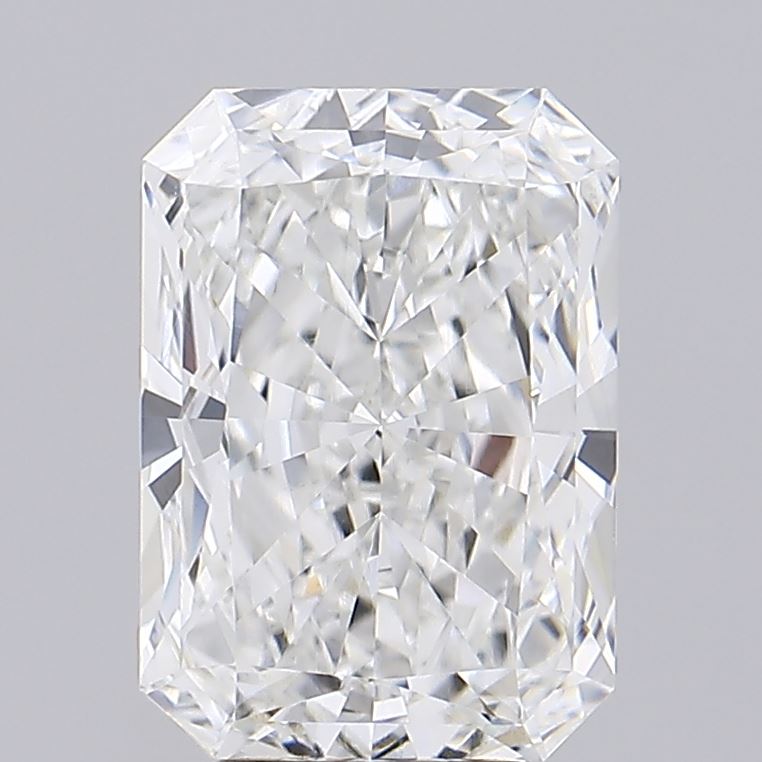 3.82 Carat Radiant Lab Diamond with  Cut Diamond in 14KT  view 1
