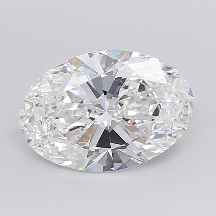 2.0 Carat Oval Lab Diamond with  Cut Diamond in 14KT  view 1
