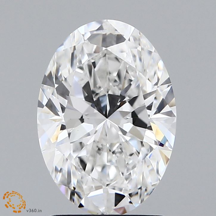 2.0 Carat Oval Lab Diamond with  Cut Diamond in 14KT  view 1
