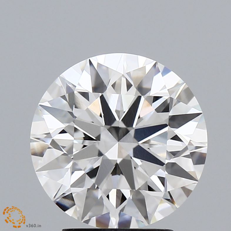 3.07 Carat Round Lab Diamond with  Cut Diamond in 14KT  view 1
