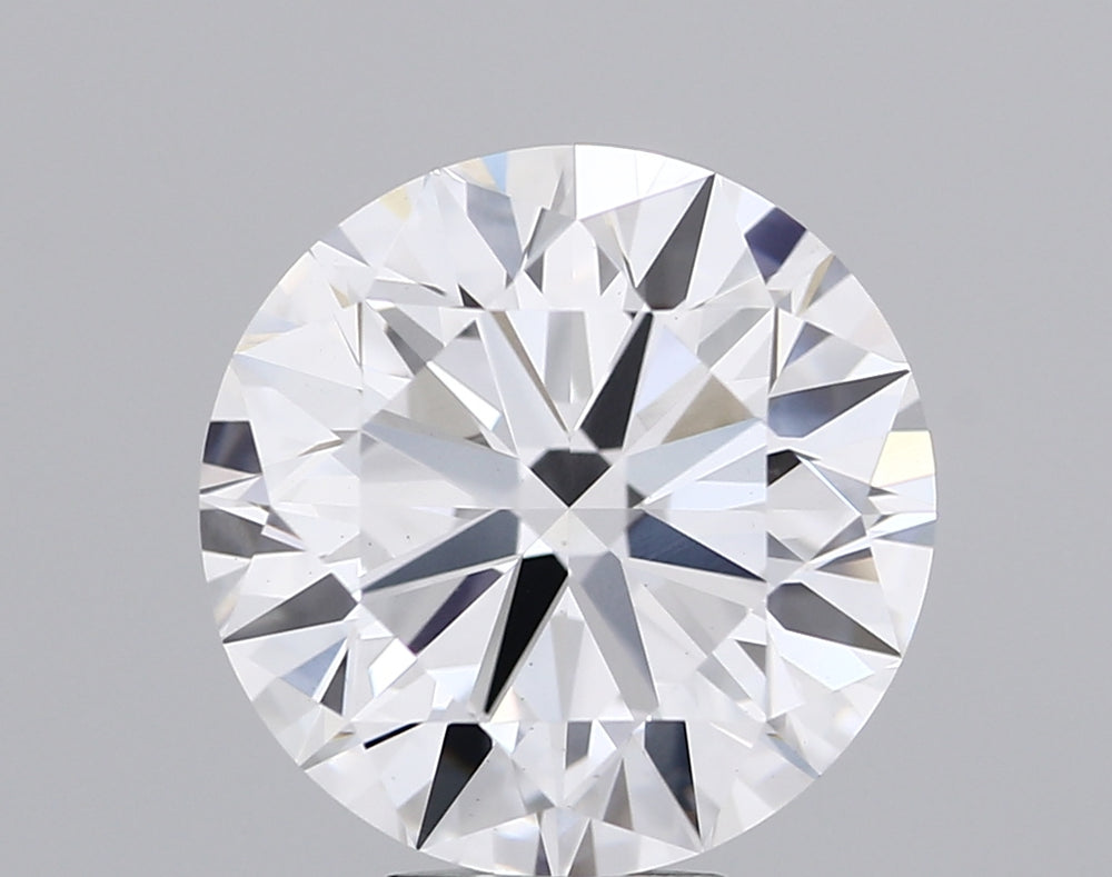 6.38 Carat Round Lab Diamond with  Cut Diamond in 14KT  view 1
