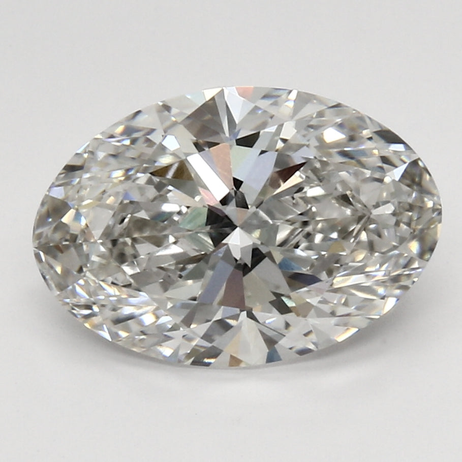3.1 Carat Oval Lab Diamond with  Cut Diamond in 14KT  view 1
