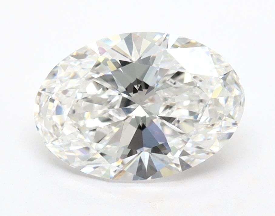 1.03 Carat Oval Lab Diamond with  Cut Diamond in 14KT  view 1
