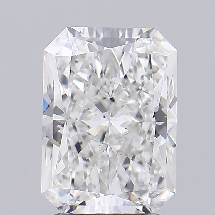 2.33 Carat Radiant Lab Diamond with  Cut Diamond in 14KT  view 1
