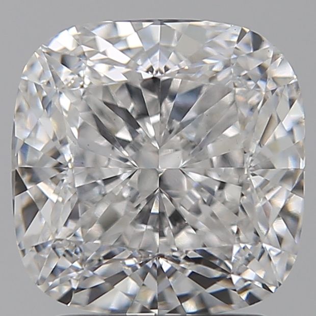 2.53 Carat Cushion Lab Diamond with  Cut Diamond in 14KT  view 1
