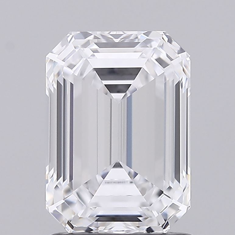 1.62 Carat Emerald Lab Diamond with  Cut Diamond in 14KT  view 1
