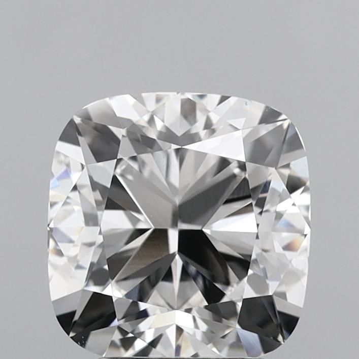 3.02 Carat Cushion Lab Diamond with  Cut Diamond in 14KT  view 1
