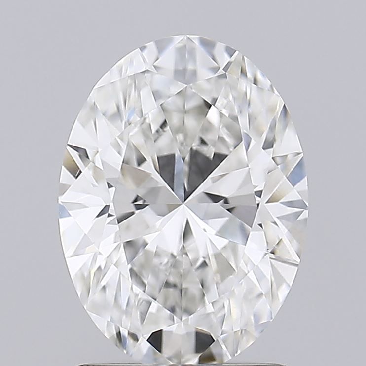 1.04 Carat Oval Lab Diamond with  Cut Diamond in 14KT  view 1
