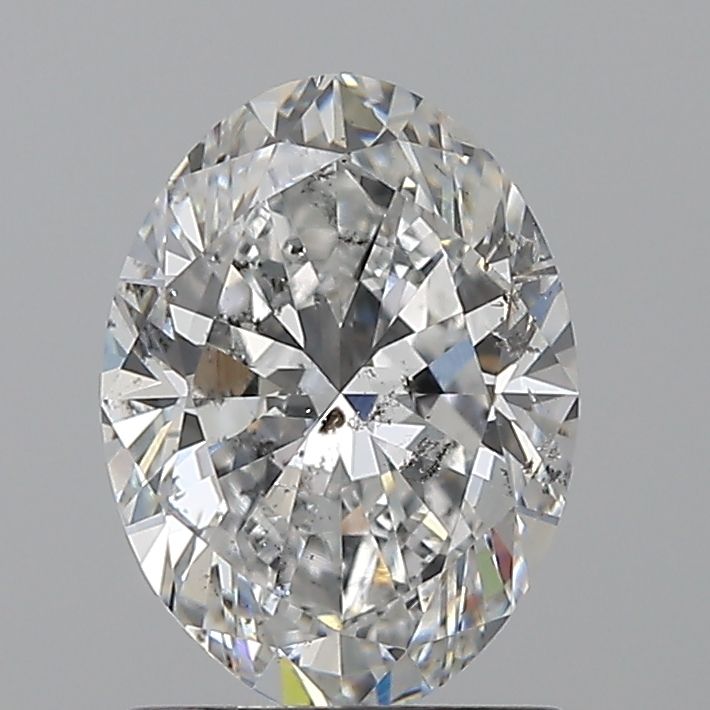 1.5 Carat Oval Natural Diamond with  Cut Diamond in 14KT  view 1
