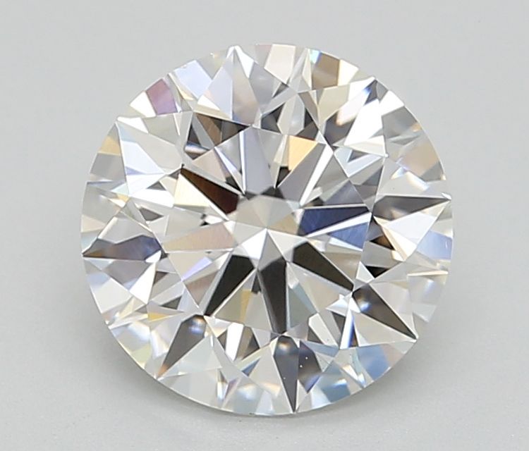 2.55 Carat Round Lab Diamond with  Cut Diamond in 14KT  view 1
