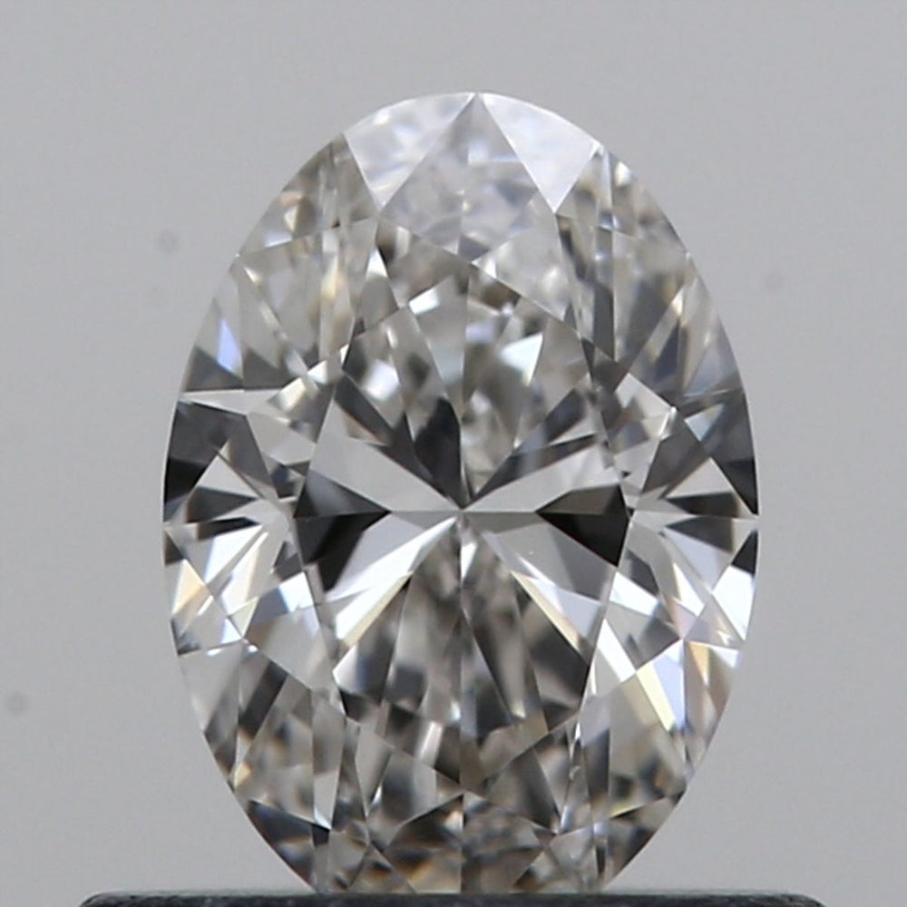 0.5 Carat Oval Natural Diamond with  Cut Diamond in 14KT  view 1
