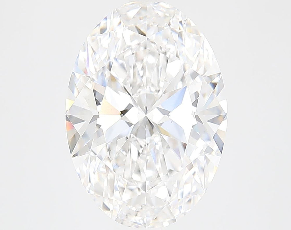 4.04 Carat Oval Lab Diamond with  Cut Diamond in 14KT  view 1
