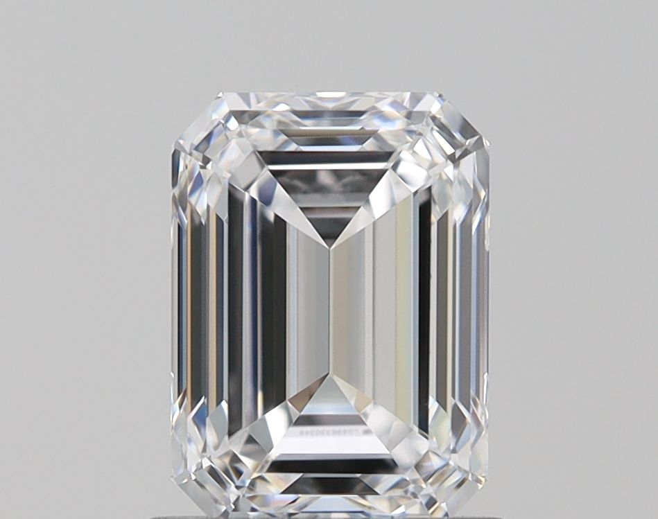 1.3 Carat Emerald Lab Diamond with  Cut Diamond in 14KT  view 1
