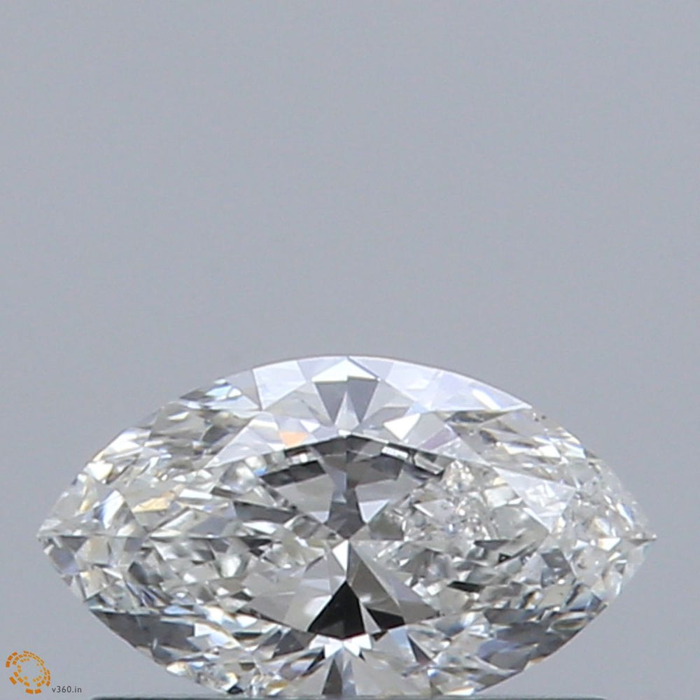 0.41 Carat Marquise natural Diamond with  Cut Diamond in 14KT  view 1
