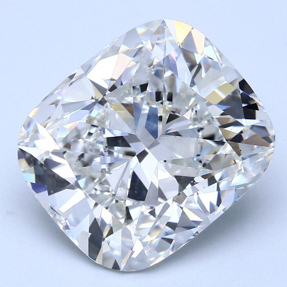 11.44 Carat Cushion Lab Diamond with  Cut Diamond in 14KT  view 1
