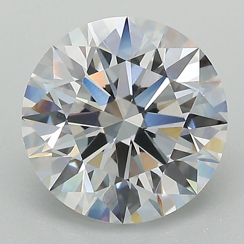 2.84 Carat Round Lab Diamond with  Cut Diamond in 14KT  view 1
