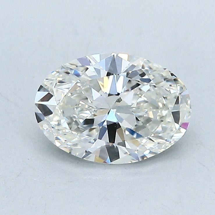 1.01 Carat Oval Natural Diamond with  Cut Diamond in 14KT  view 1
