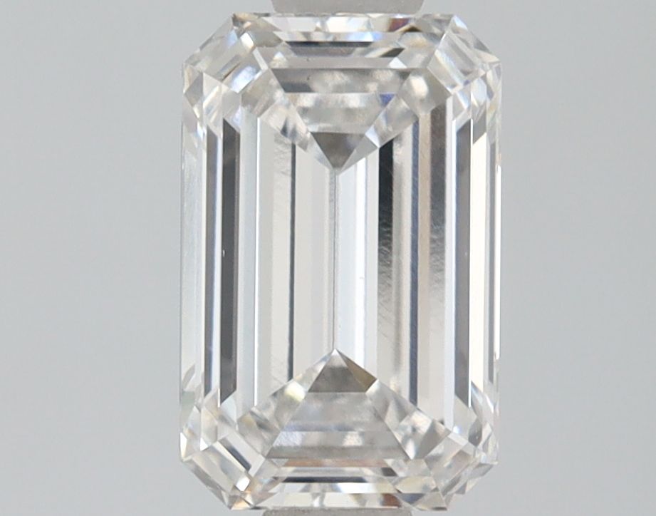 1.05 Carat Emerald Lab Diamond with  Cut Diamond in 14KT  view 1
