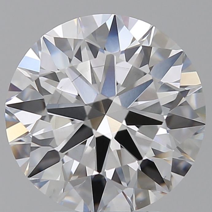 3.09 Carat Round Lab Diamond with  Cut Diamond in 14KT  view 1
