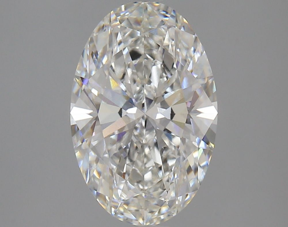 2.54 Carat Oval Lab Diamond with  Cut Diamond in 14KT  view 1
