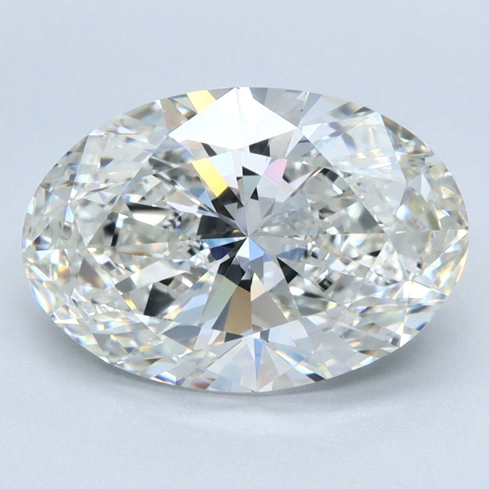 2.87 Carat Oval Lab Diamond with  Cut Diamond in 14KT  view 1
