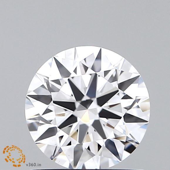 1.01 Carat Round Lab Diamond with  Cut Diamond in 14KT  view 1
