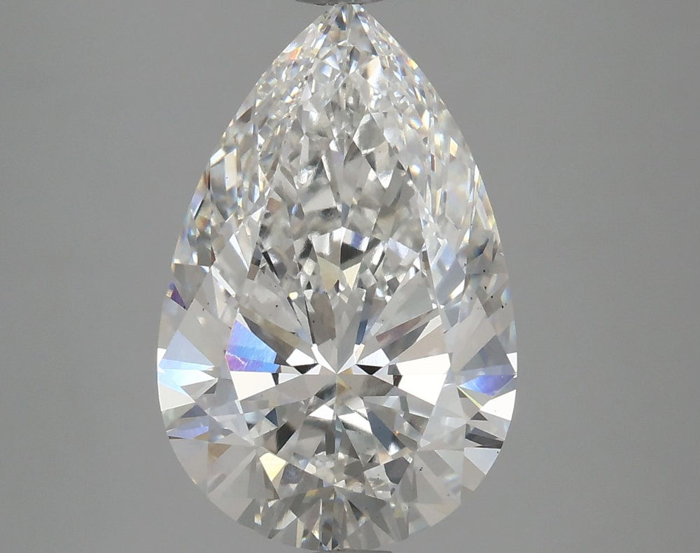 3.96 Carat Pear Lab Diamond with  Cut Diamond in 14KT  view 1
