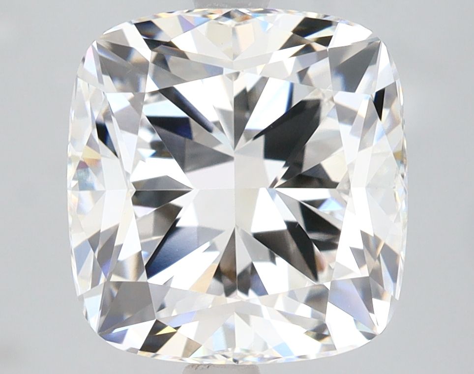 4.08 Carat Cushion Lab Diamond with  Cut Diamond in 14KT  view 1
