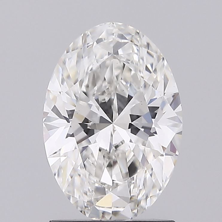 1.53 Carat Oval Lab Diamond with  Cut Diamond in 14KT  view 1
