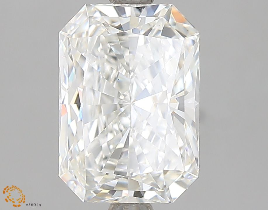 2.12 Carat Radiant Lab Diamond with  Cut Diamond in 14KT  view 1
