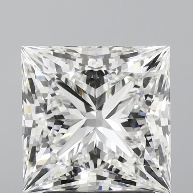 2.2 Carat Princess Lab Diamond with  Cut Diamond in 14KT  view 1
