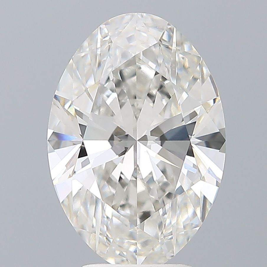 4.0 Carat Oval Lab Diamond with  Cut Diamond in 14KT  view 1
