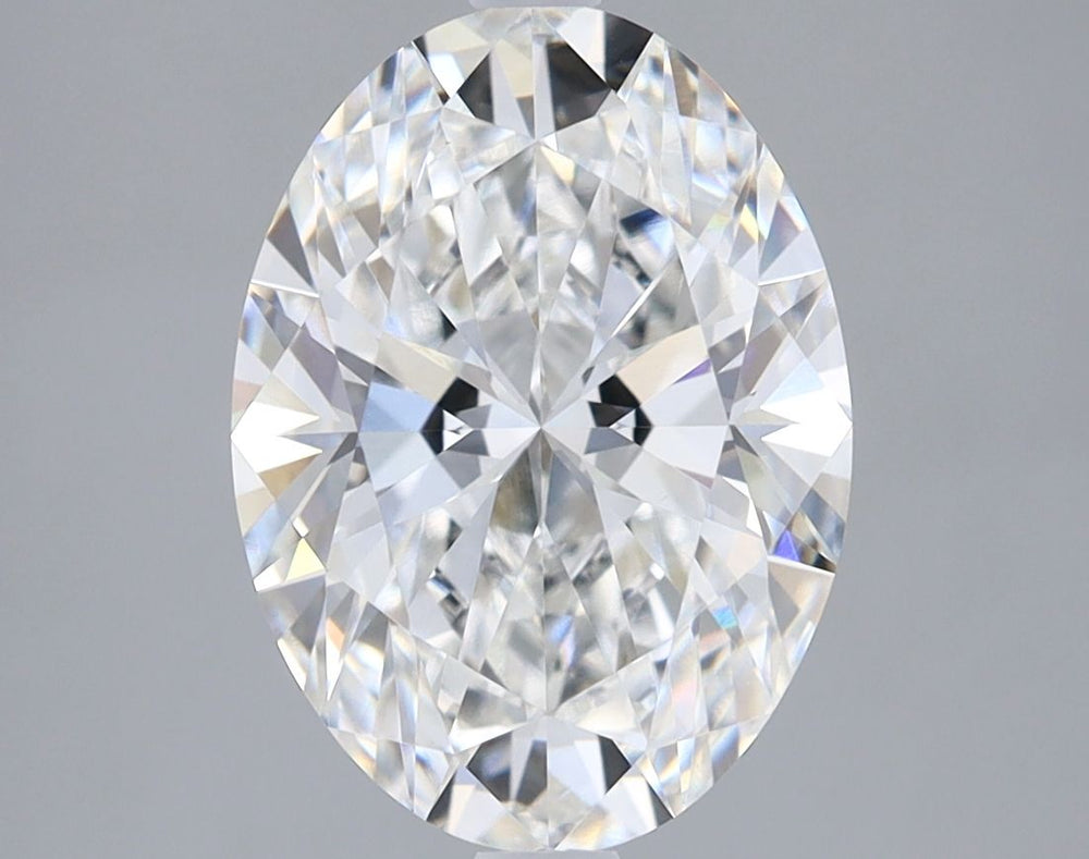 3.1 Carat Oval Lab Diamond with  Cut Diamond in 14KT  view 1
