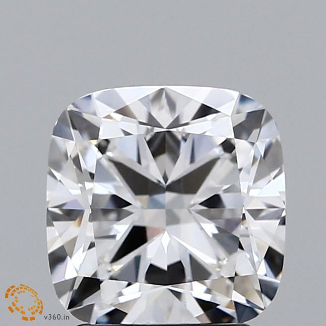 2.4 Carat Cushion Lab Diamond with  Cut Diamond in 14KT  view 1
