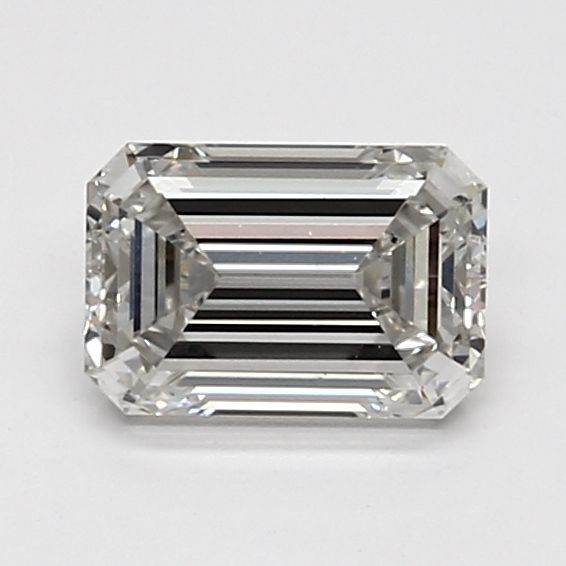 1.03 Carat Emerald Lab Diamond with  Cut Diamond in 14KT  view 1
