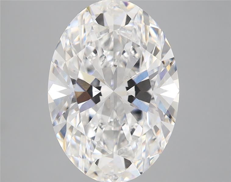 3.08 Carat Oval Lab Diamond with  Cut Diamond in 14KT  view 1
