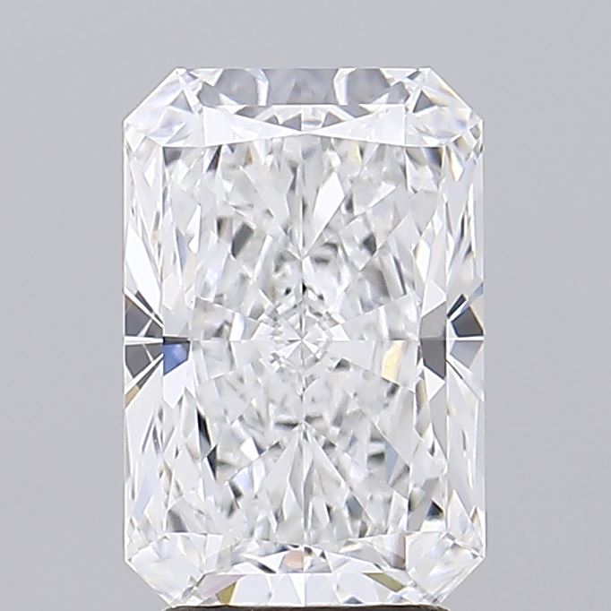 3.09 Carat Radiant Lab Diamond with  Cut Diamond in 14KT  view 1
