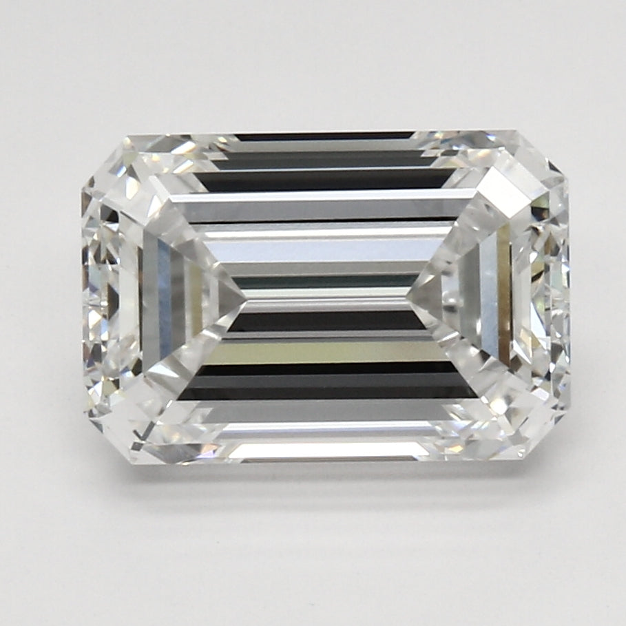 3.45 Carat Emerald Lab Diamond with  Cut Diamond in 14KT  view 1
