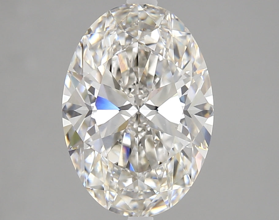 3.01 Carat Oval Lab Diamond with  Cut Diamond in 14KT  view 1
