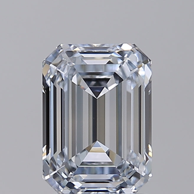 2.01 Carat Emerald Lab Diamond with  Cut Diamond in 14KT  view 1
