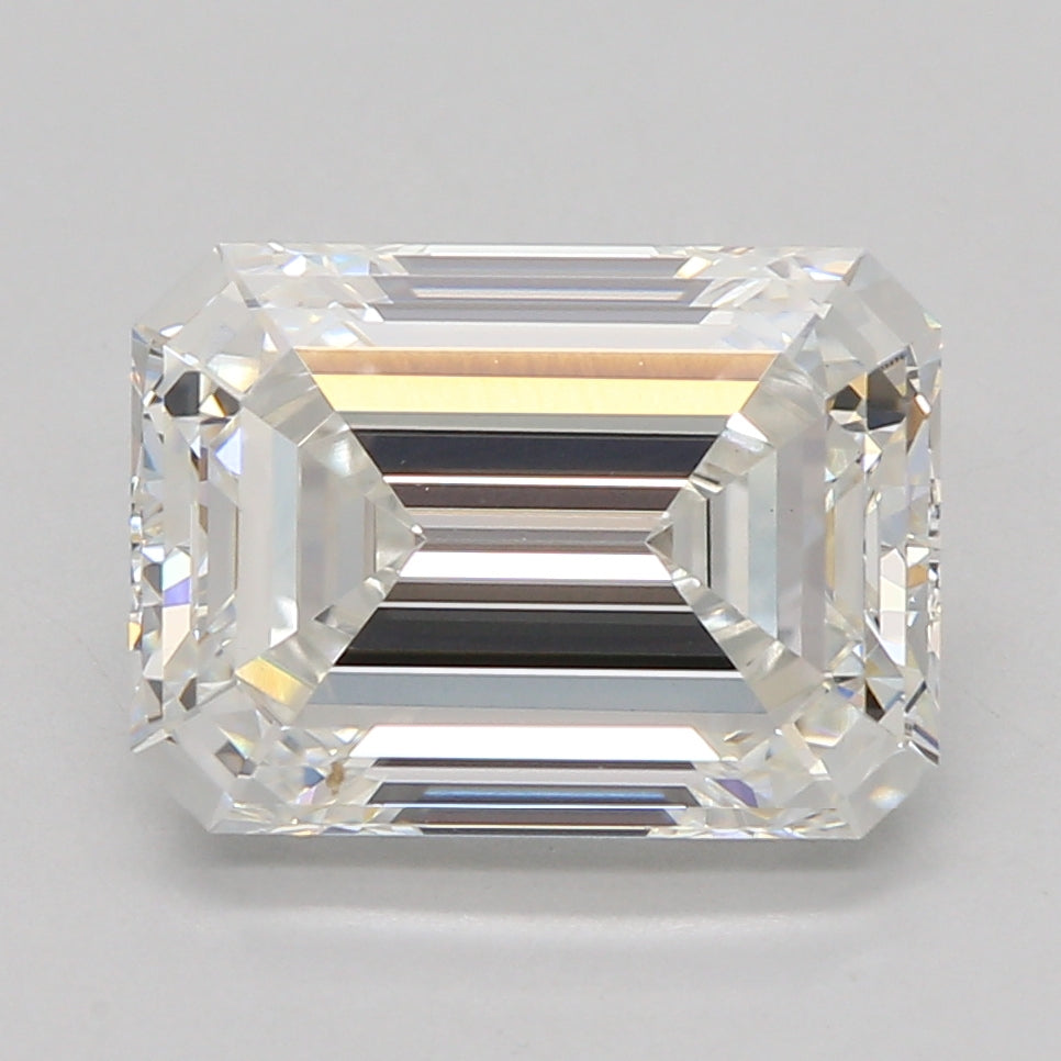 2.02 Carat Emerald Lab Diamond with  Cut Diamond in 14KT  view 1
