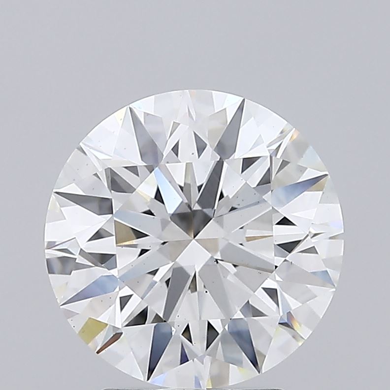3.03 Carat Round Lab Diamond with  Cut Diamond in 14KT  view 1
