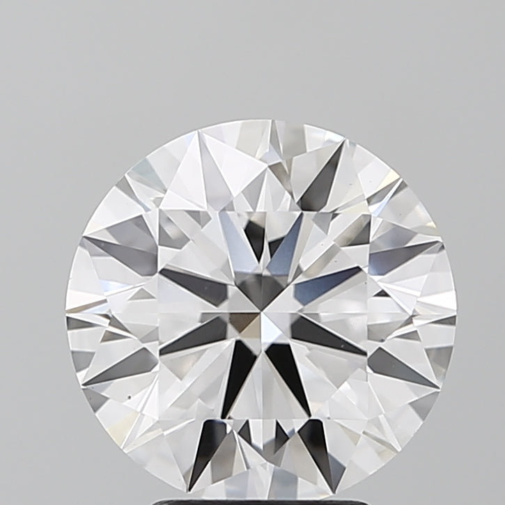 3.7 Carat Round Lab Diamond with  Cut Diamond in 14KT  view 1
