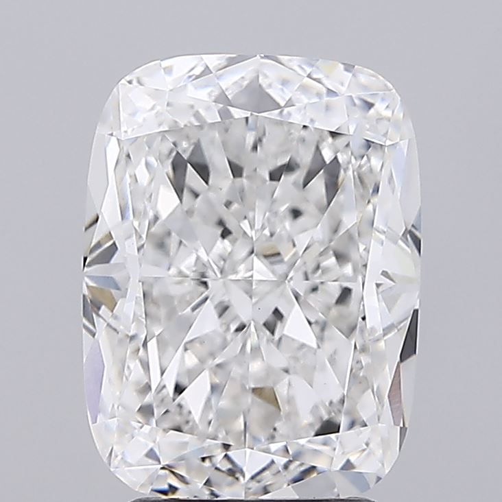 3.88 Carat Cushion Lab Diamond with  Cut Diamond in 14KT  view 1
