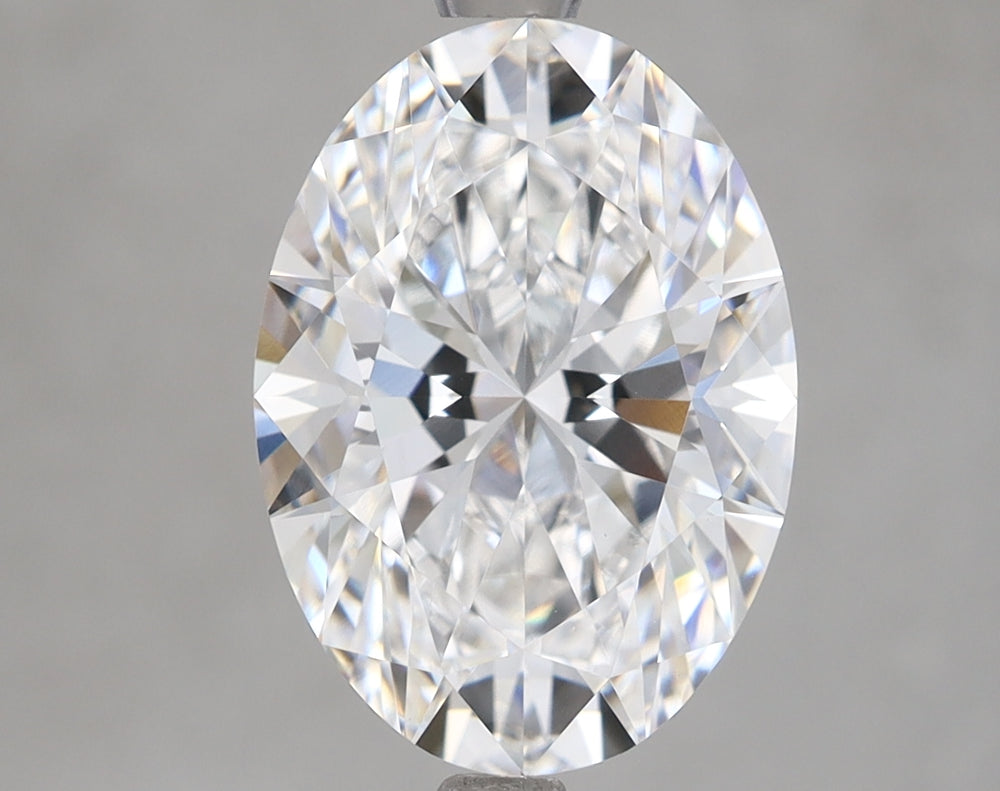 3.0 Carat Oval Lab Diamond with  Cut Diamond in 14KT  view 1
