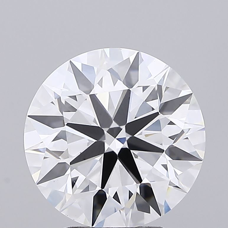 3.22 Carat Round Lab Diamond with  Cut Diamond in 14KT  view 1
