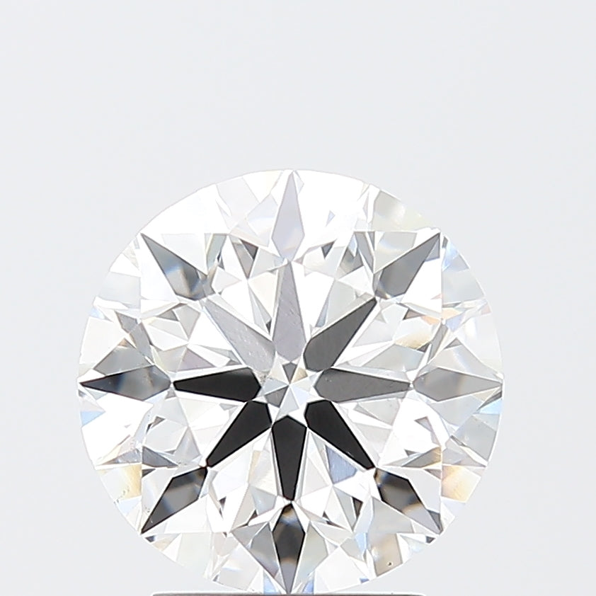 3.03 Carat Round Lab Diamond with  Cut Diamond in 14KT  view 1
